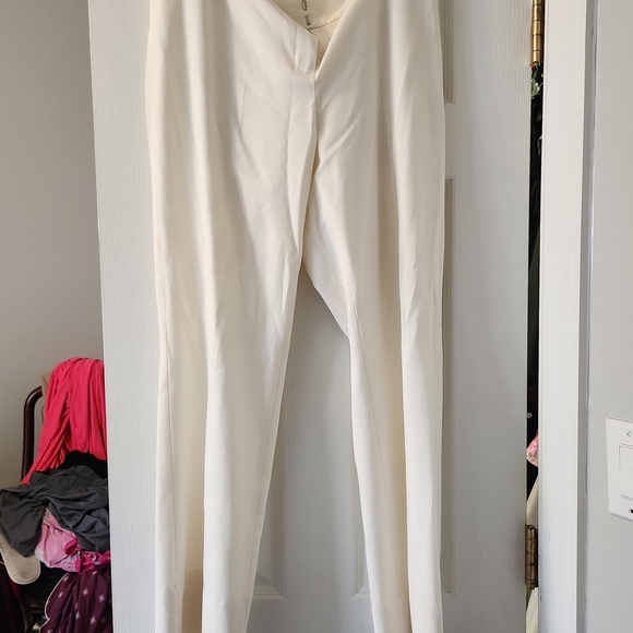 Nine West Cream Straight Leg Women's Pants - Picture 1 of 3